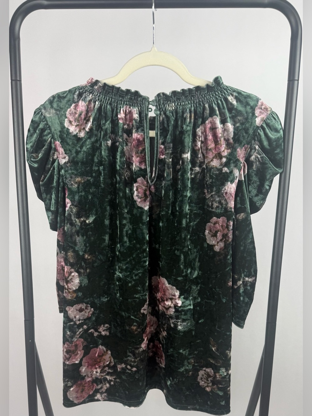 Sugarlips Sharon Floral Velvet Drape Sleeve Top Romantic Size Large - Picture 3 of 7